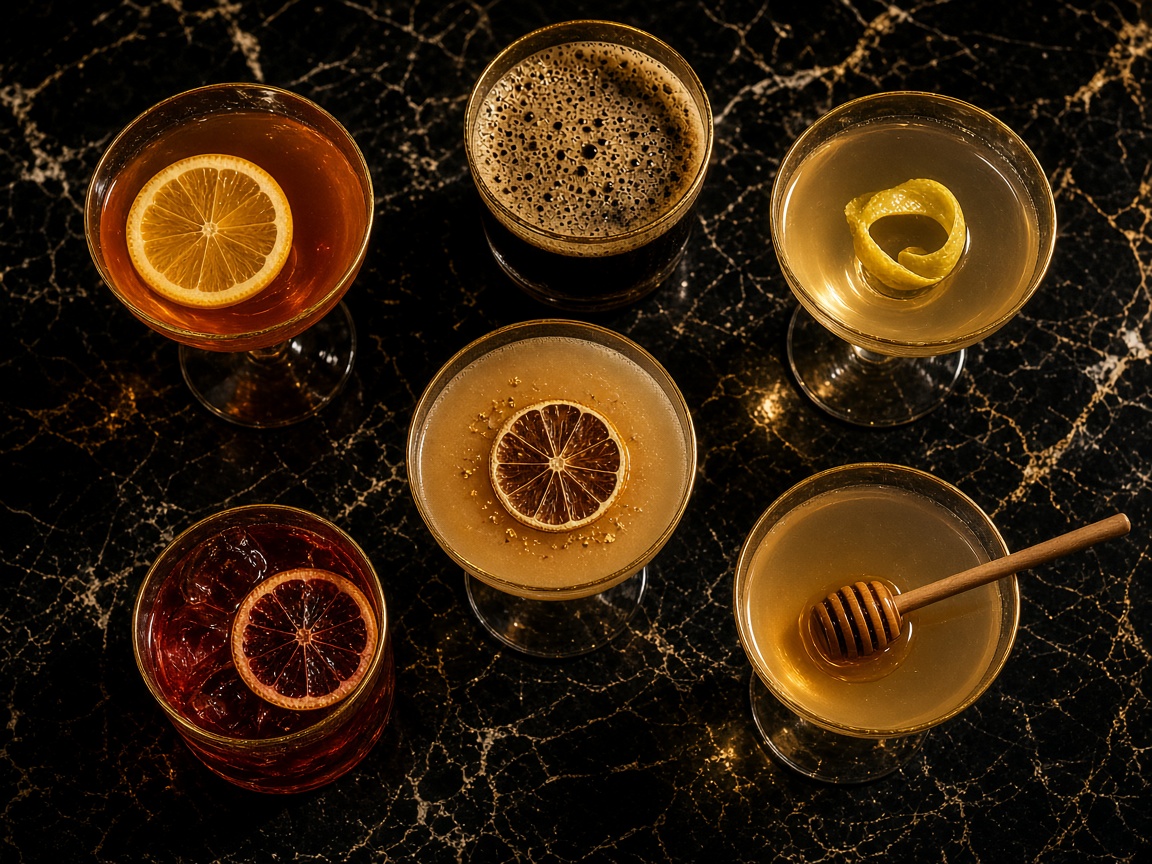 Signature cocktails at The Hive Lounge bar