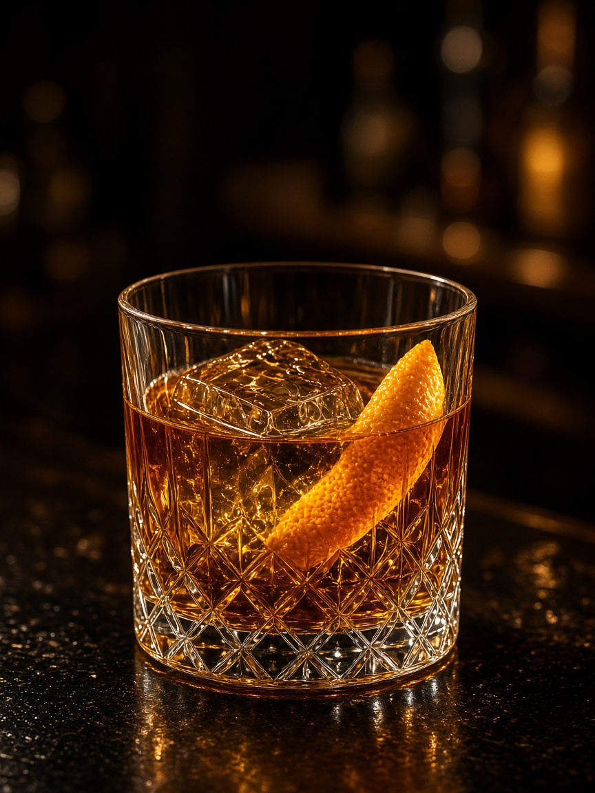 Hive Old Fashioned with bourbon