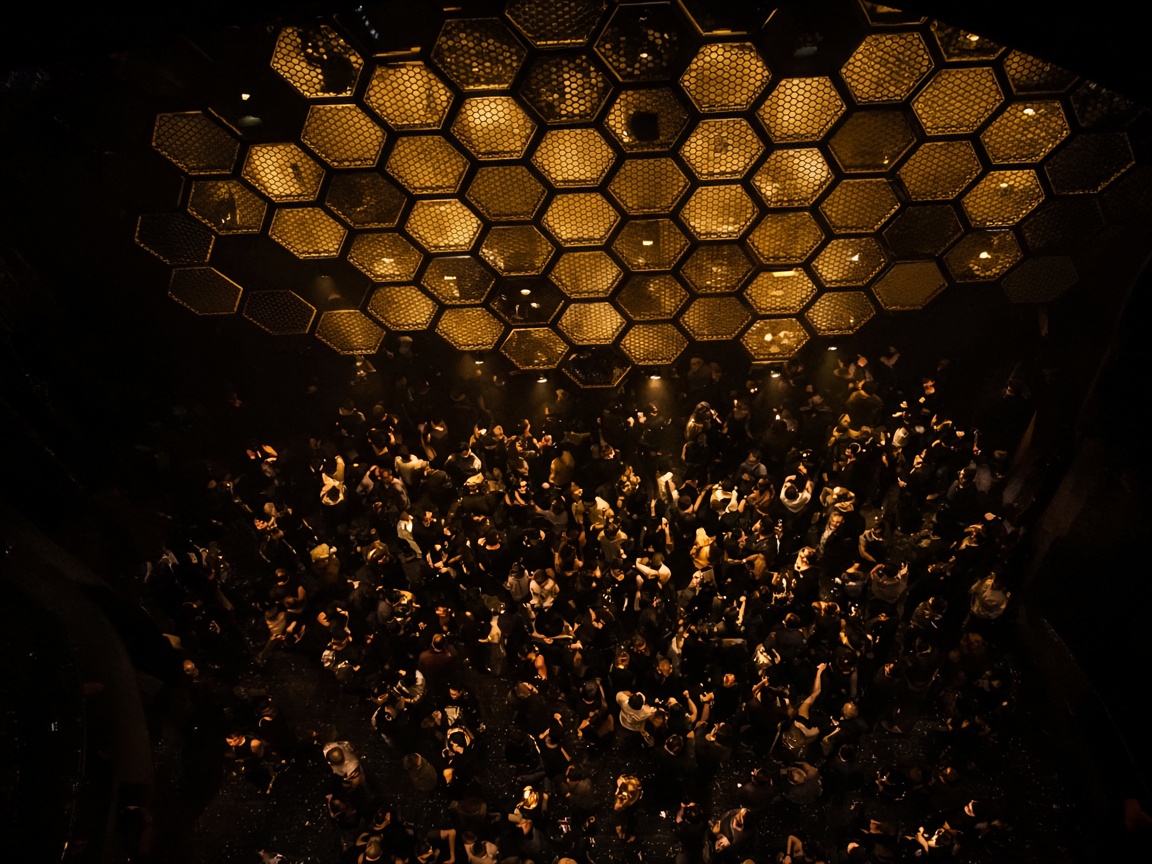 Crowd on the dance floor at The Hive Lounge nightclub
