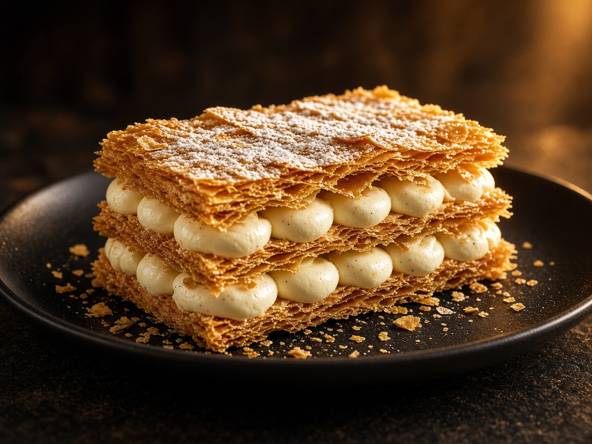 Napoleon layered pastry dessert